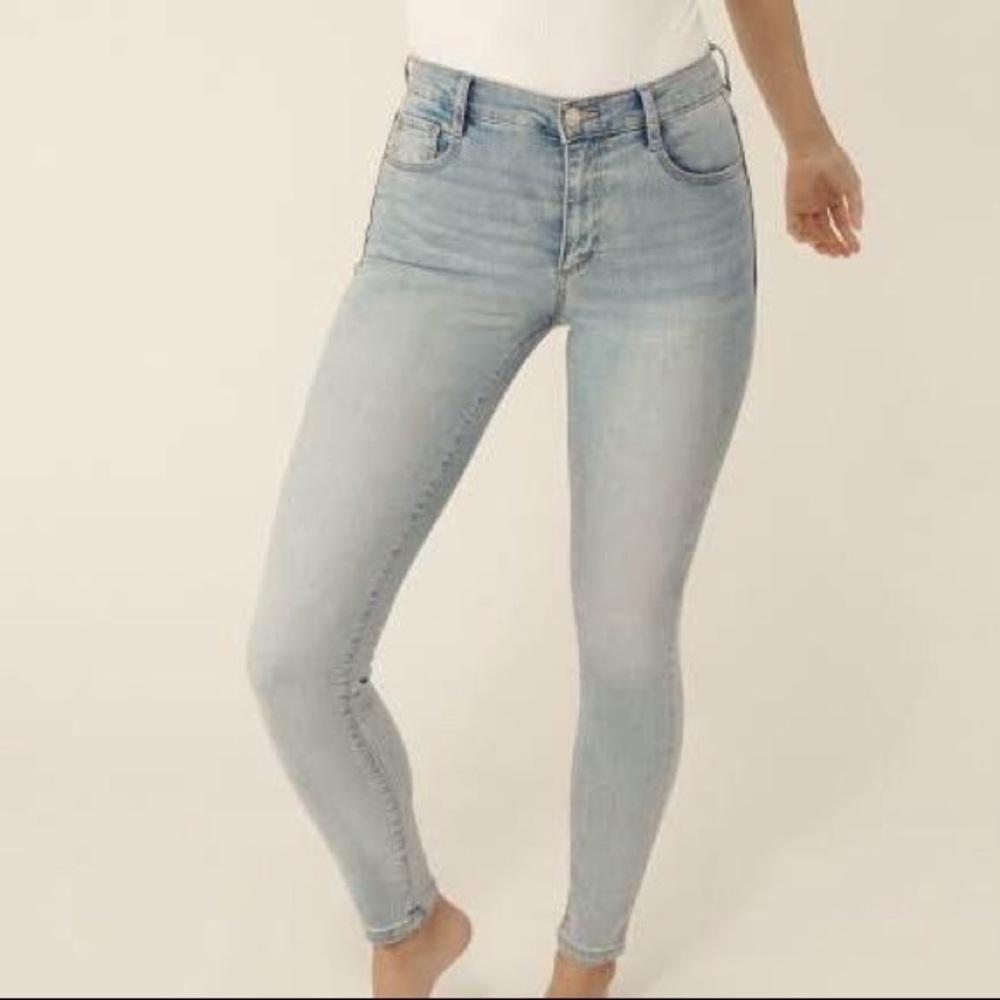 AEO High Rise Skinny Jeans EUC Size 6 Acid Wash - Picture 3 of 8